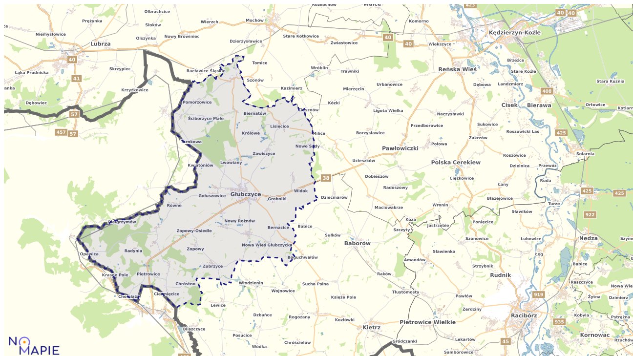 Mapa wyborów do sejmu Głubczyce