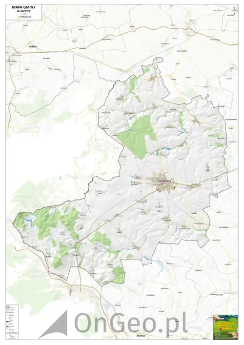 Mapa gminy Głubczyce